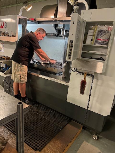 Large CNC Milling Machine at Forward Motion Technologies manufacturing facility - Premium wheel production equipment